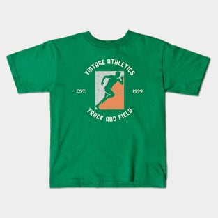 VINTAGE ATHLETICS, TRACK AND FIELD Kids T-Shirt